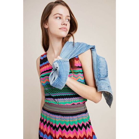 New Anthropologie Chevron Knit Tank by Aldomartins Retail $140 SMALL - Picture 1 of 5